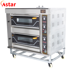 เตาอบแก๊ส2ชั้นสำหรับการค้า2ถาดสำหรับอบพิซซ่าเบเกอรี่และเค้กเตาอบอุตสาหกรรม - Product Image 5