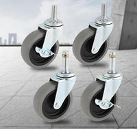 Roue pivotante ronde en plastique TPE/PP de 3 et 4 pouces avec réduction des vibrations pour chariot mobile express – Vente en gros directe usine OEM
