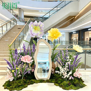 Combinaison de fleurs artificielles et de plantes vertes Greenway pour décoration de mariage, fleurs de table, aménagement paysager de table à manger, luxe léger - Product Image 1