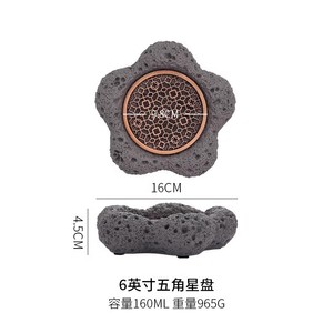 <span class=keywords><strong>Platos</strong></span> creativos de Hotel de estilo japonés, vajilla negra, restaurante de Rock personalizado, <span class=keywords><strong>platos</strong></span> de cocina de ambiente artístico - Product Image 6