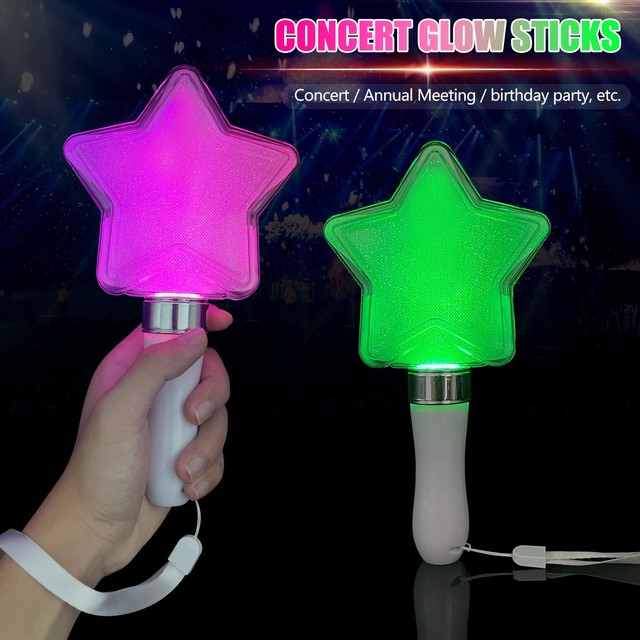 RICHSHINING Concert Support Stick, Glowing Stick Colorful Flashing Light Stick for Festival Party