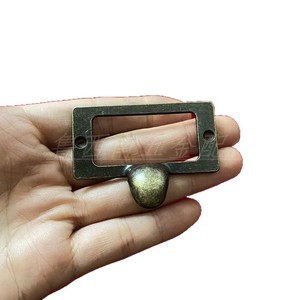 Poignée de meuble rectangulaire en alliage de zinc, style traditionnel, surface plaquée durable - Product Image 4