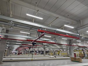 Grúa Monorraíl Móvil de Servicio Ligero de 3 Toneladas y 5 Metros de Altura de Elevación, Sistema KBK con Polipasto Eléctrico para Ambientes de Cuarto Limpio - Product Image 5