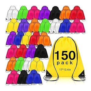 Promotional 500D Polyester Waterproof Drawstring Backpack Sports Drawstring Bags With Custom Printing Logo