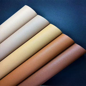 Tissu synthétique en polyuréthane imitation cuir de 1,6 mm, matière première en PVC, peau de litchi pour sacs et chaussures - Product Image 6