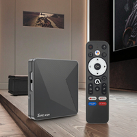 Boîtier TV Android 14.0 Amlogic S905X5M Quad Core 8K 4K*2K UHD Ultra Mince avec LAN Haute Vitesse et WiFi Double Bande, Très Populaire sur le Marché Européen