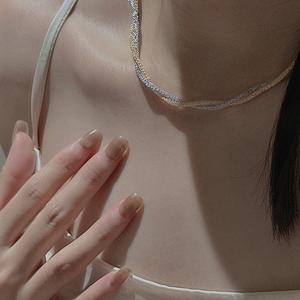 สร้อยคอเงินแท้ S925 ชุบทอง ดีไซน์รูปตัว Y ประดับเพชรแตก พร้อมพู่ห้อย สไตล์หรูหราเบาๆ แฟชั่น สร้อยคอจี้ ดีไซน์เฉพาะ - Product Image 5