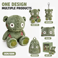 Peluche Monstre Vert Personnalisée en Coton PP Ultra Doux, Vente Directe Usine, Idéale Anniversaire et Anti-Stress - OEM/ODM Marque Privée