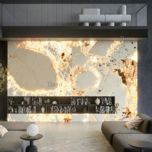 Panneau mural en marbre orange rétroéclairé, dalles de pierre Lumi Stone, dalles de marbre Lumistone, <span class=keywords><strong>dalle</strong></span> d'onyx, mur en onyx - Product Image 5