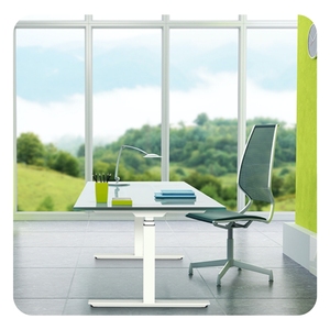 Table de bureau électrique intelligente convertible ZGO, moderne, extensible, à double moteur, livraison gratuite, multifonction, hauteur réglable - Product Image 2