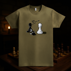 Maglietta Join The Dark Side con design a scacchi, grafica unisex per adulti - Product Image 3