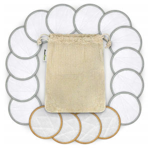 Cuscinetti per la pulizia del viso in cotone di bambù riutilizzabili lavabili durevoli al 100% organici per la rimozione del trucco dell'etichetta privata - Product Image 6