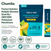 Poudre d'hydratation Chumita, bâtonnets d'électrolytes à emporter, saveur citron-lime, pour la salle de sport, la course à pied, les voyages, les activités de plein air, 16 sachets