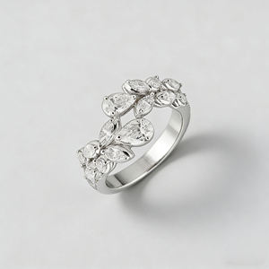 Anillo de compromiso unisex de oro macizo chapado en oro de 10K/14K con diamante IGI cultivado en laboratorio, diseño de racimo, ideal para aniversarios y fiestas. - Product Image 3