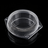 Boîte à dessert ronde transparente en PET de qualité alimentaire, 8 pouces, emballage jetable pour gâteau, tiramisu, cheesecake, pizza