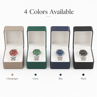 Estuche de Reloj Rectangular de Cuero PU de Alta Calidad con Forro de Terciopelo, Caja de Regalo para Reloj con Logotipo Personalizado y Apertura Abatible
