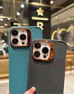 เคสป้องกันโทรศัพท์มือถือ TPU ลายขวางเคลือบสีทองสำหรับ <span class=keywords><strong>iPhone</strong></span> 7 8 x XS XR <span class=keywords><strong>11</strong></span> 12 13 14 15 - Product Image 5