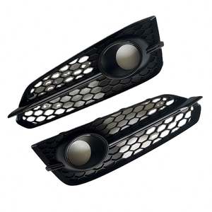 1 paire de caches de phares antibrouillard de pare-chocs avant inférieurs en ABS noir chromé neuf pour Audi <span class=keywords><strong>A8</strong></span> <span class=keywords><strong>Sline</strong></span> 2015-2018 OEM 4H0807679/4H0807680 6 - Product Image 1