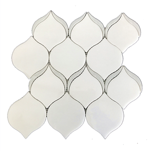 Mosaico di colore blu forma di pera piastrelle di mosaico di <span class=keywords><strong>marmo</strong></span> per la decorazione della parete della cucina del bagno - Product Image 1