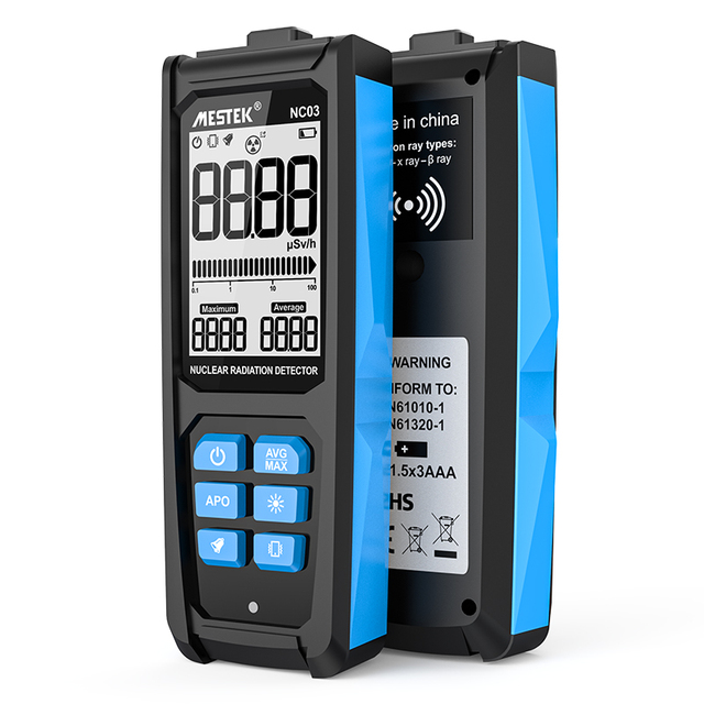 Mestek Handheld Nuclear Radiation Detector Beta Counter X-ray Gamma Detector Counter Emission Dosimeter Geiger Detector