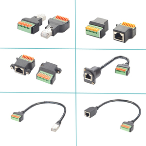 <span class=keywords><strong>RJ45</strong></span> để thiết bị đầu cuối khối Adapter Cable với push button mùa xuân Loại kết nối công cụ miễn phí Ethernet dây adapter cho công nghiệp sử dụng - Product Image 1