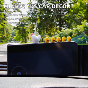 Cute Mini Ducks Resin Dashboard <b>Ornaments</b> Auto Rearview Mirror Decoration for <b>Car</b> Interiors Gift for Women Men <b>Car</b> Accessories - Product Image 2