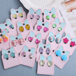 Joyería para niños, venta al por mayor, precio de fábrica, accesorios para niños para niñas, bonitos pendientes con Clip para niños - Product Image 2
