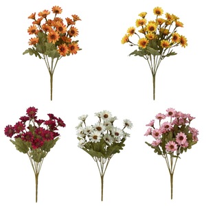 Bouquet de fleurs artificielles de marguerites Bellis Perennis pour la décoration de la maison et de mariage, vente en gros à prix réduit - Product Image 1