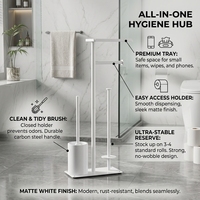 Support de papier toilette autoportant en acier carbone, multi-niveaux, pour hôtels, écologique, pour salle de bain, vente en gros