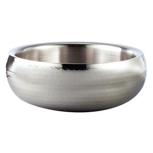 Stainless Steel <b>Corner</b> Cut Salad Bowl hammered Design Serving Bowls Dinnerware Fruit Bowl For Decoration - Product Image 6