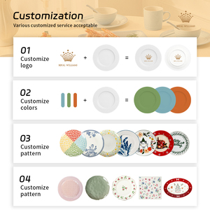 Vente flash - Assiette ronde en céramique blanche - Assiette plate - Assiette à dessert - Assiette à soupe - Pour hôtel et restaurant - Product Image 5