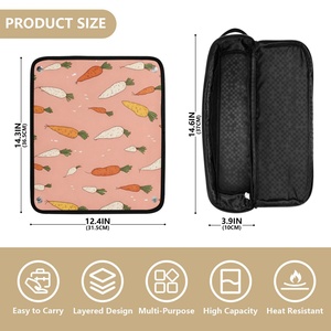Nuevo Rizador de Pelo de Nailon con Estampado Completo de Diseño de Zanahoria Hawaiana, Personalizado, con Bolsa de Viaje y Asa - Product Image 4