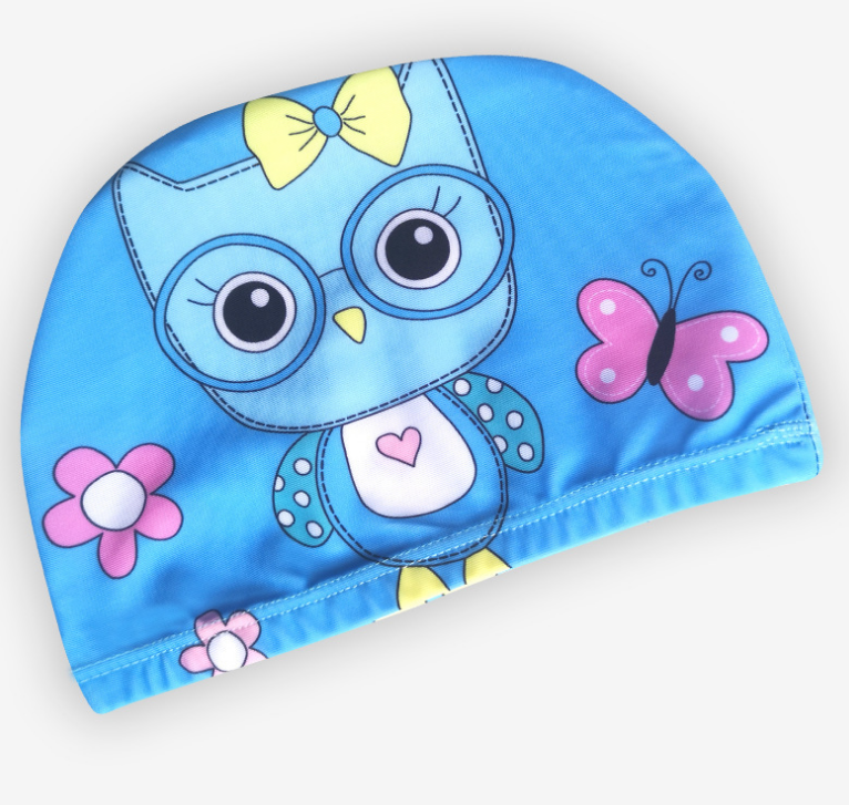 Bonnet de bain pour enfants tissu élastique dessin animé mignon pour cheveux longs beaux enfants protéger les oreilles chapeau de piscine pour garçons filles