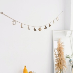 Série de décorations murales en tôle Iron Sheet Lunar Eclipse, avec fermoir homard en tôle Iron Sheet et 9 éléments suspendus à effet martelé, en forme de chaîne - Product Image 2