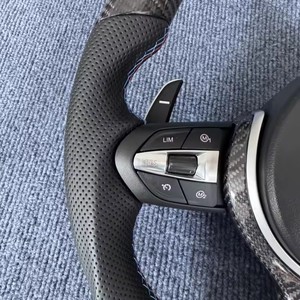 LED auto sterzo in fibra di carbonio Custom in pelle in fibra di carbonio per <span class=keywords><strong>BMW</strong></span> 3 <span class=keywords><strong>serie</strong></span> <span class=keywords><strong>M3</strong></span> M6 F30 Z4 X6 F10 F11 F30 F33 F36 F20 E90 - Product Image 4