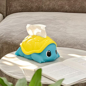 Porte-serviettes en papier décoratif en forme de tortue Jinnie pour la maison, le salon, la boîte à papier toilette, la table basse, l'accessoire de bureau - Product Image 4
