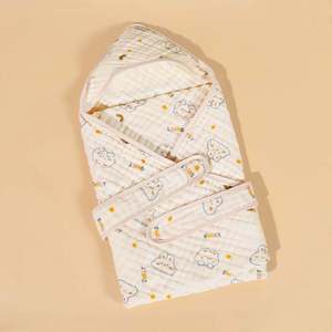 Couverture à capuche pour bébé 100% biologique, tablier, enveloppe pour bébé, serviette de bain avec capuche - Product Image 5