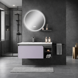 <span class=keywords><strong>Meuble</strong></span>-lavabo compact de style <span class=keywords><strong>scandinave</strong></span> avec comptoir en quartz, miroir, design épuré, qualité supérieure abordable et très appréciée - Product Image 1