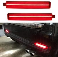 Vinstar Lentille rouge LED pare-chocs arrière LED réflecteur lumière répéteur latéral pour Cadillac pour CTS 2008-2013 pour CTS-V 2009-2014