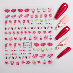 Decoraciones de <span class=keywords><strong>Uñas</strong></span> Autoadhesivas de Alta Calidad, Calcomanías de Papel para <span class=keywords><strong>Uñas</strong></span> con Diseños Románticos y de <span class=keywords><strong>Amor</strong></span> para el Día de San Valentín - Product Image 1