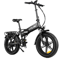 Bicicleta Eléctrica Plegable con Asistencia al Pedaleo, 60-70 Nm, 48V, 250W, Batería de Litio sin Escobillas, Freno de Disco Hidráulico, 7 Velocidades, Suspensión Delantera de Aluminio
