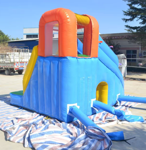 Toboggan aquatique <span class=keywords><strong>gonflable</strong></span> commercial direct usine pour enfants, avec <span class=keywords><strong>piscine</strong></span> intégrée, idéal pour l'extérieur et le jardin - Product Image 5