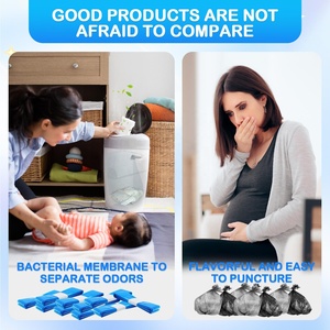 Haute Qualité Autre Produit <span class=keywords><strong>pour</strong></span> Bébé Twist and Click Recharges <span class=keywords><strong>pour</strong></span> Poubelles à Couches Compostables, Sacs à Couches et Recharges de Seau à Couches - Product Image 4