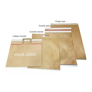 Biodegradable Kraft Paper Mailing Bags Custom Logo WaterProof Mailer Envelope Compostable Shipping Clothing Packaging Bag