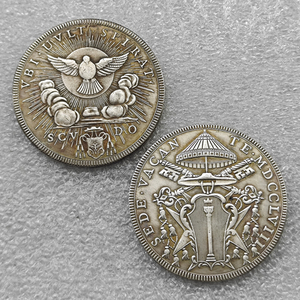 Moneda Conmemorativa Estilo Antiguo de los Estados Italianos 1758, 1 Escudo - Clemente VIII Sede Vacante, Regalos, Decoración del Hogar - Product Image 1