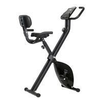 Vélo d'appartement pliable portable X-Bike avec résistance réglable, alimentation par batterie, écran LCD, haute qualité pour usage domestique, logo personnalisé