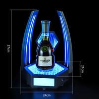 Offre Spéciale OEM & ODM Rechargeable En Métal Abyss Light Base Casier À Vin Présentoir VIP Bouteille Service Présentateur Glorifier