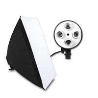 Support professionnel à quatre prises pour boîte à lumière de studio photo pour support de lampe