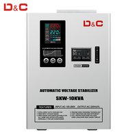 Monophasé 120V 220V 230V SVC 5KVA 10KW 10KVA 15KVA servomoteur en cuivre régulateur de tension automatique stabilisateur