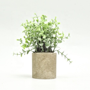 Plante artificielle en pot, mini pot en pulpe, plante artificielle pour la décoration de la maison, plante en pot verte simulée en plastique - Product Image 5